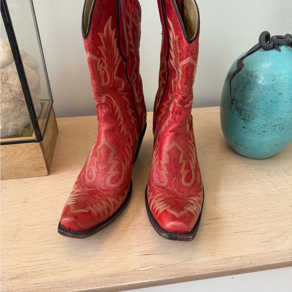 Corral Red Western Cowboy Boots - Picture 5 of 9